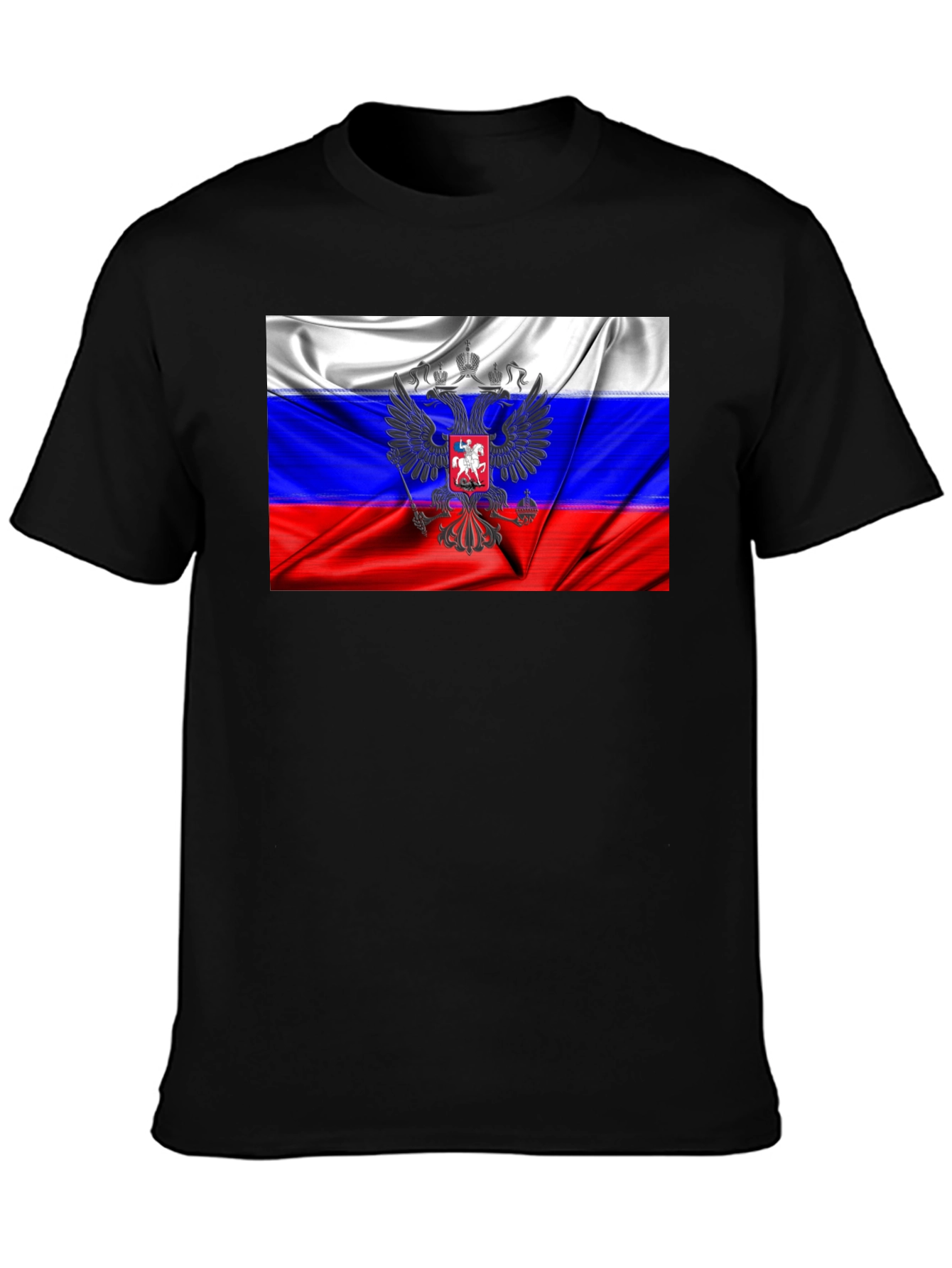 Russian Flag Eagle Graphic T-Shirt