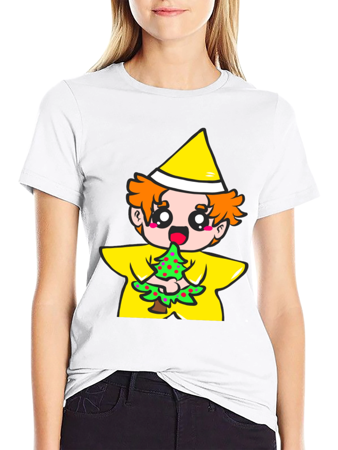 Cartoon Tree Eater Graphic T-Shirt