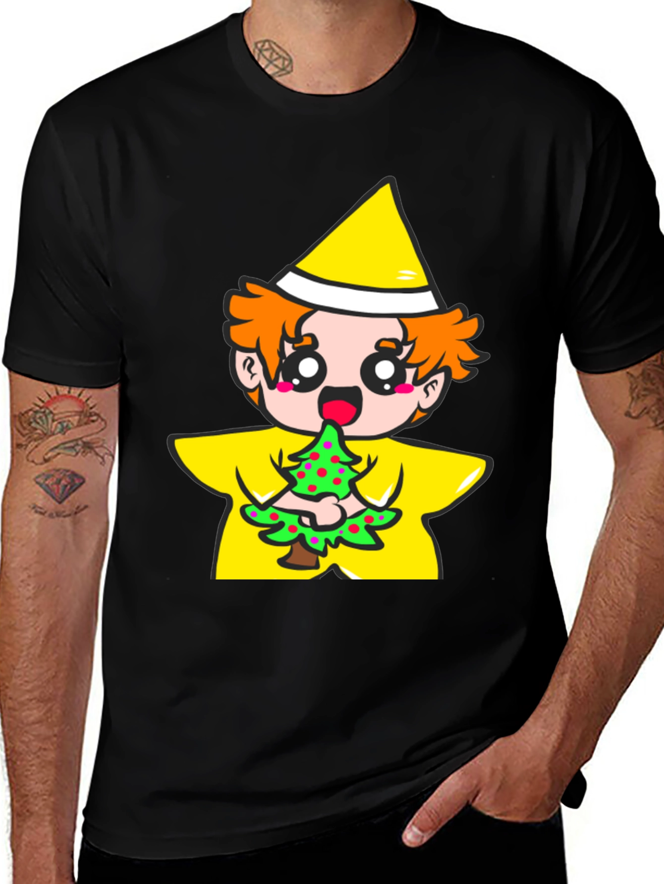 Cartoon Tree Eater Graphic T-Shirt