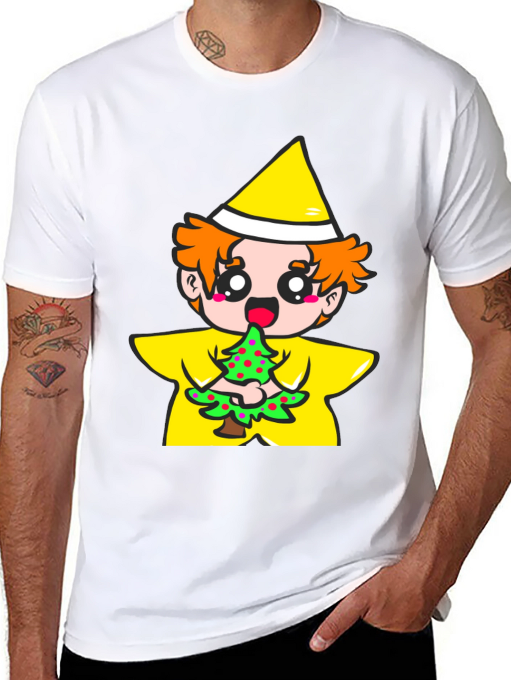 Cartoon Tree Eater Graphic T-Shirt