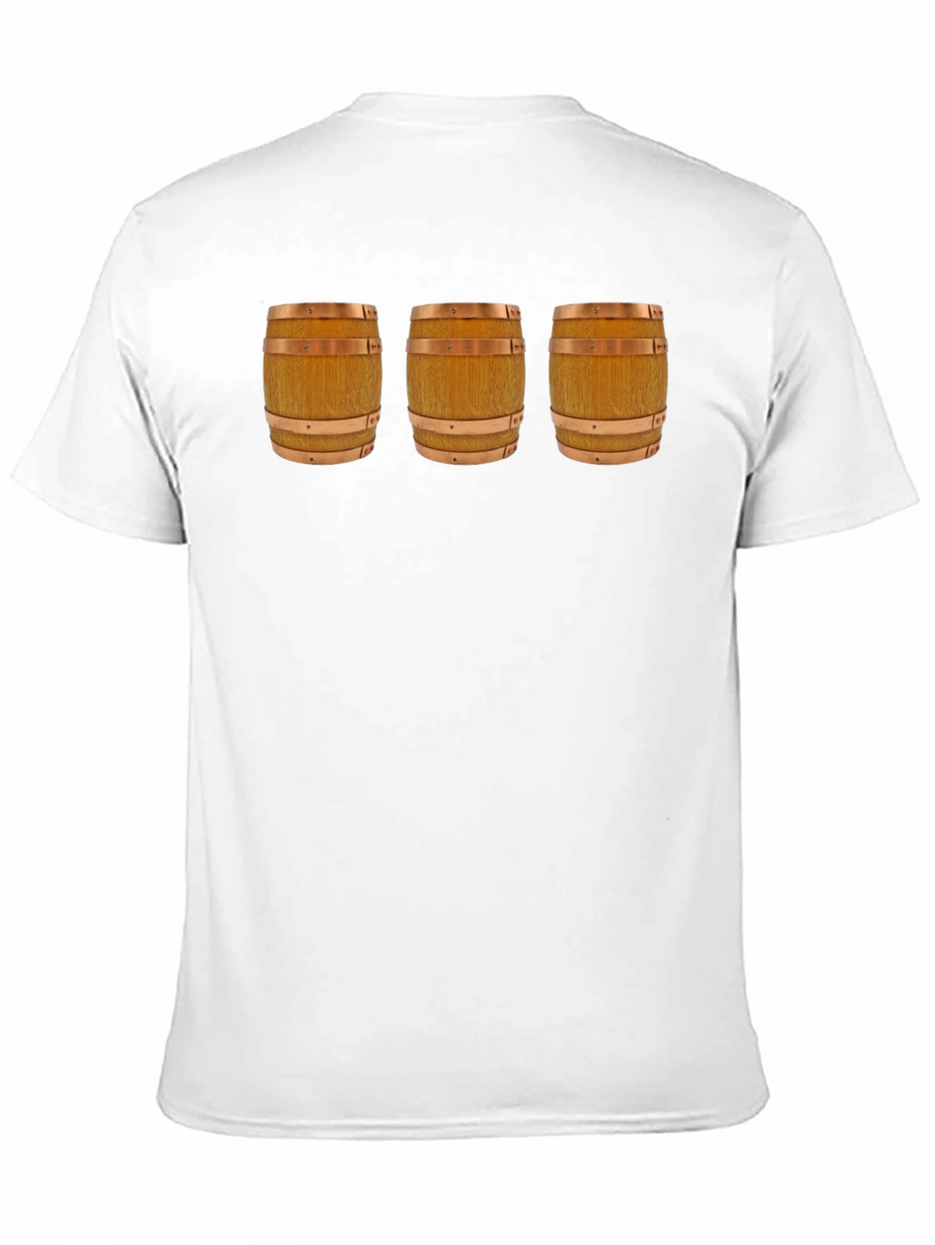 Mens Black T-Shirt with Barrel Design