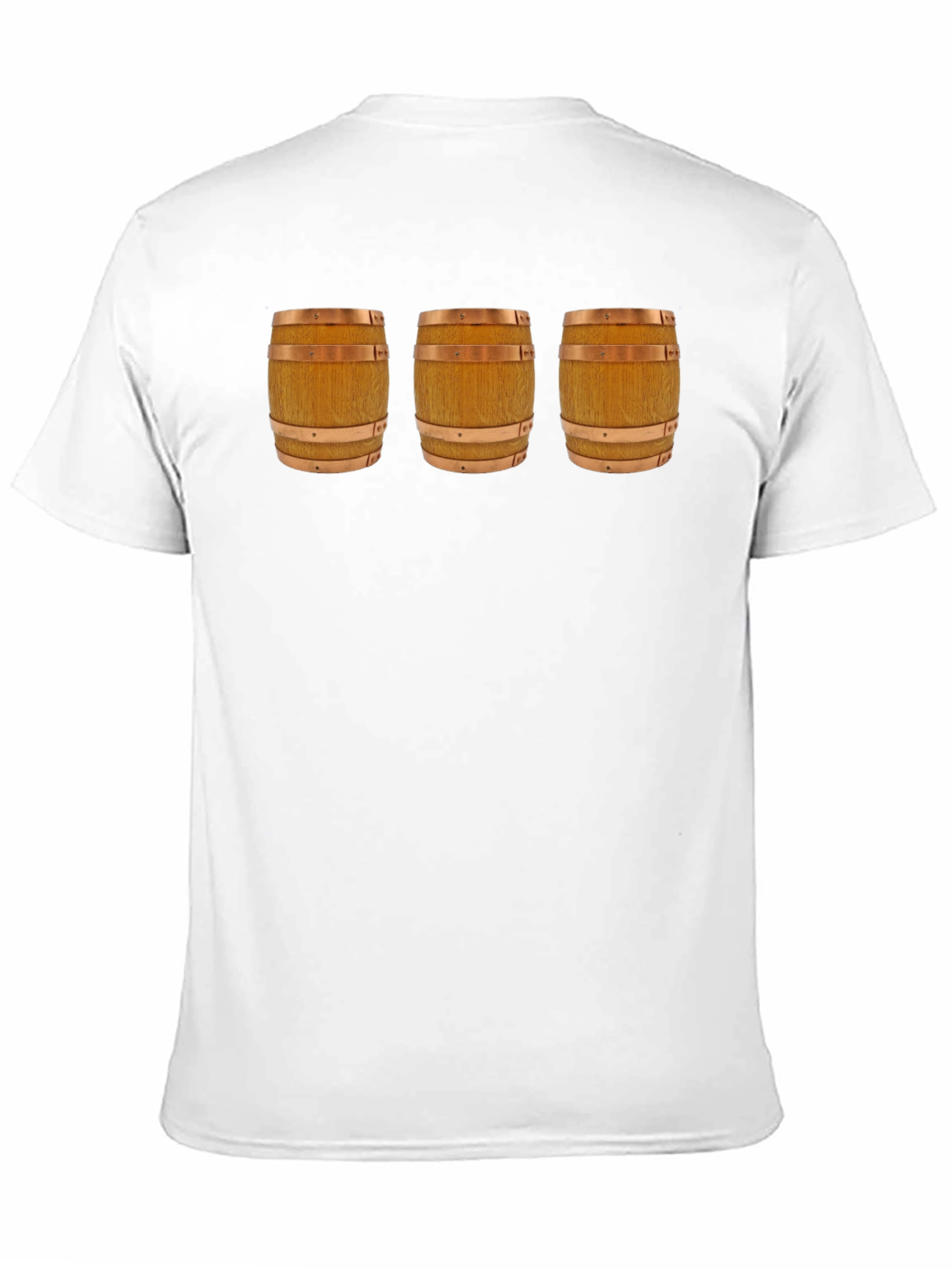 Mens Black T-Shirt with Barrel Design