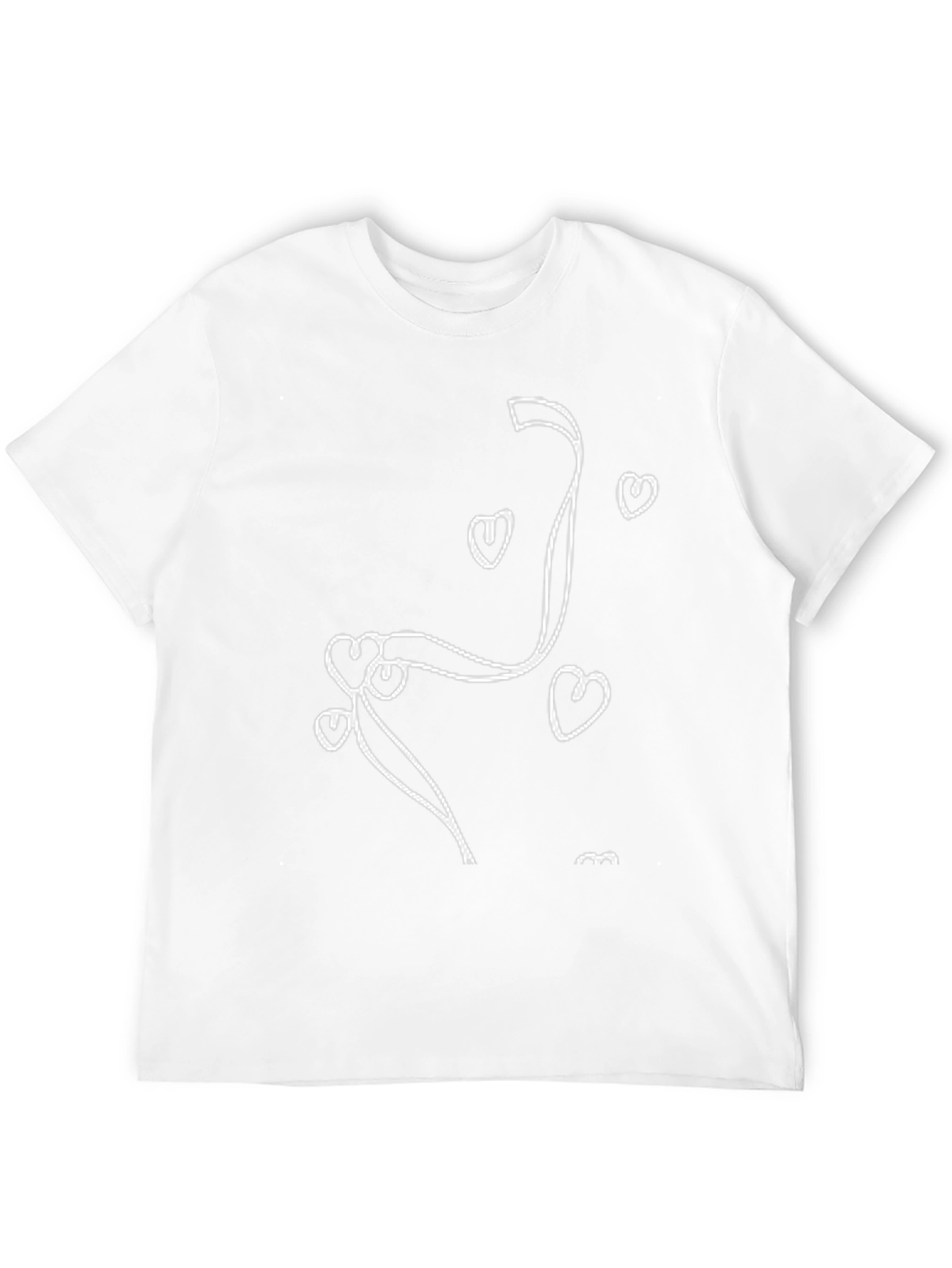 Heart Line Art Black Tee