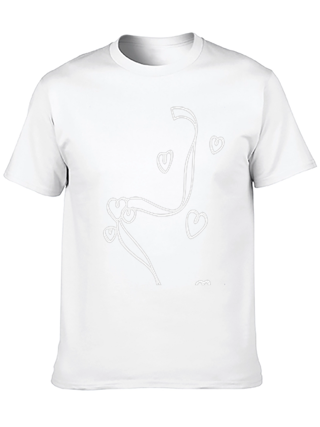 Heart Line Art Black Tee