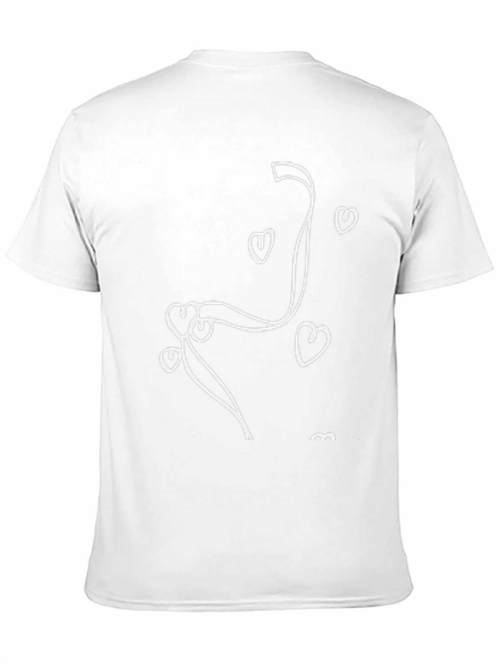 Heart Line Art Black Tee