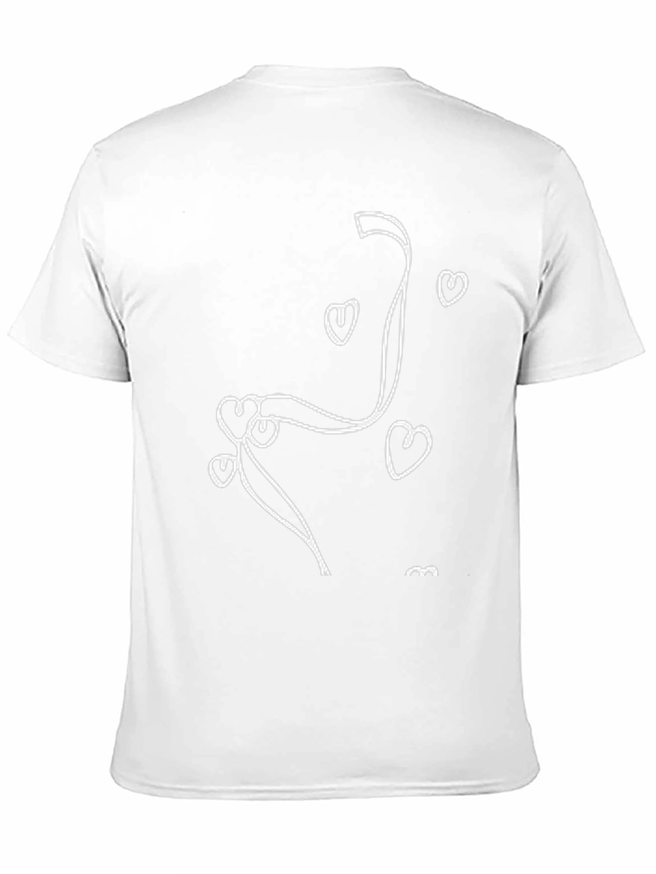 Heart Line Art Black Tee