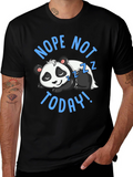 Nope Not Today Panda Graphic T-Shirt