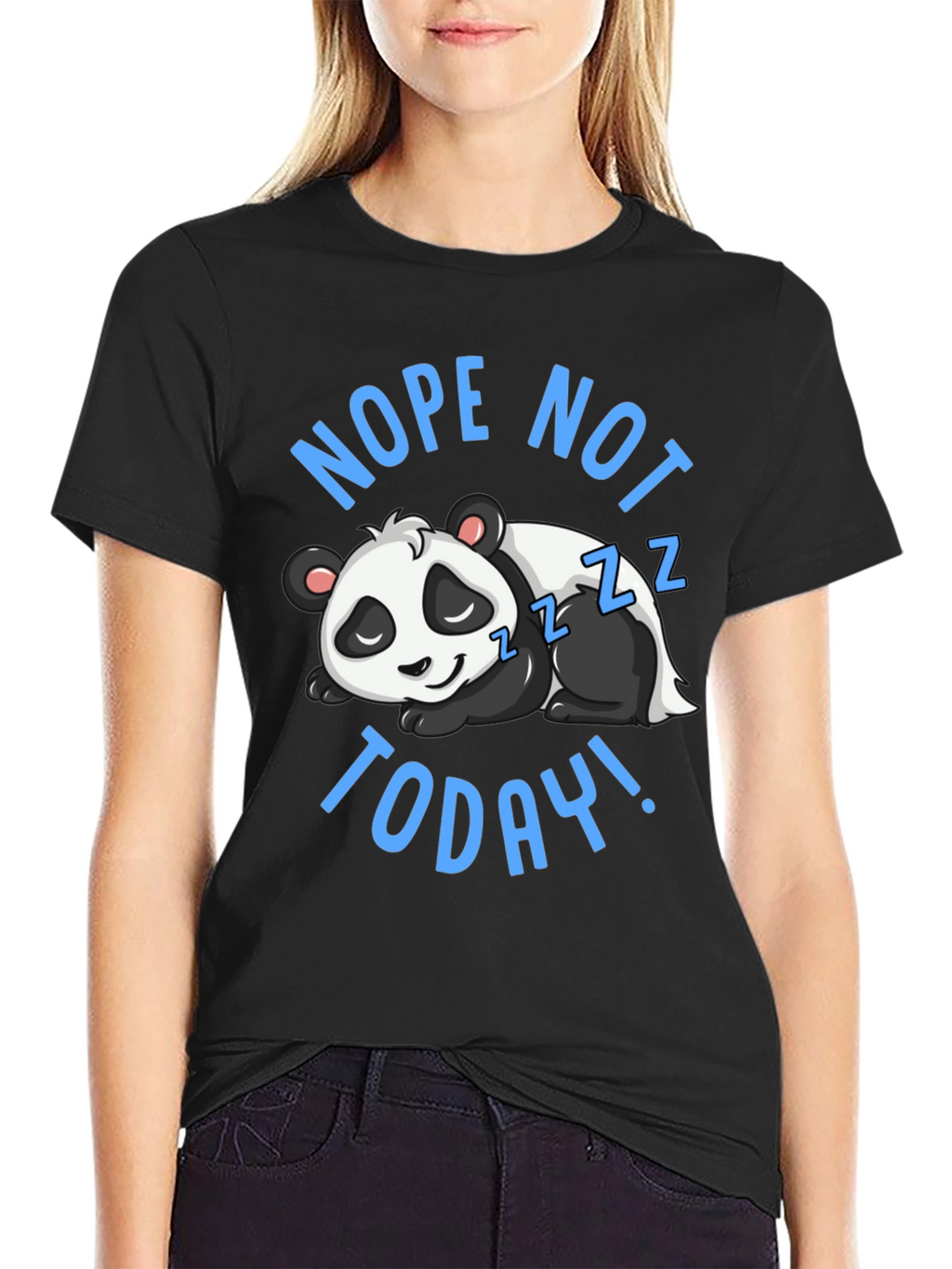 Nope Not Today Panda Graphic T-Shirt