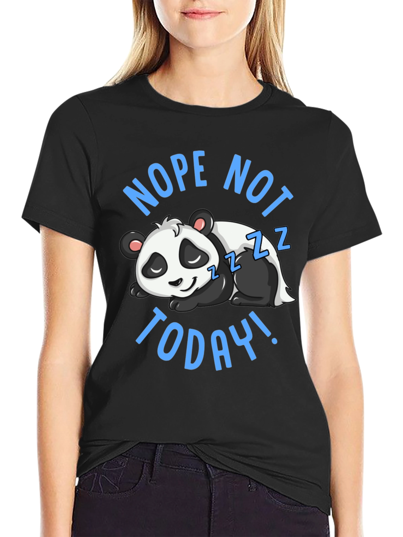 Nope Not Today Panda Graphic T-Shirt