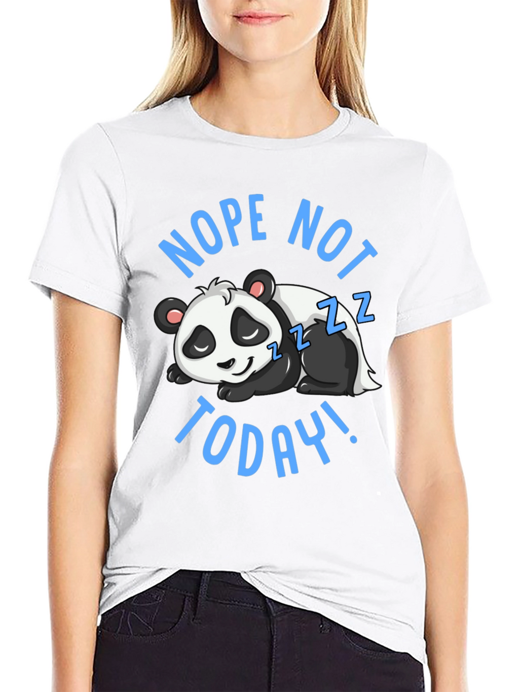 Nope Not Today Panda Graphic T-Shirt