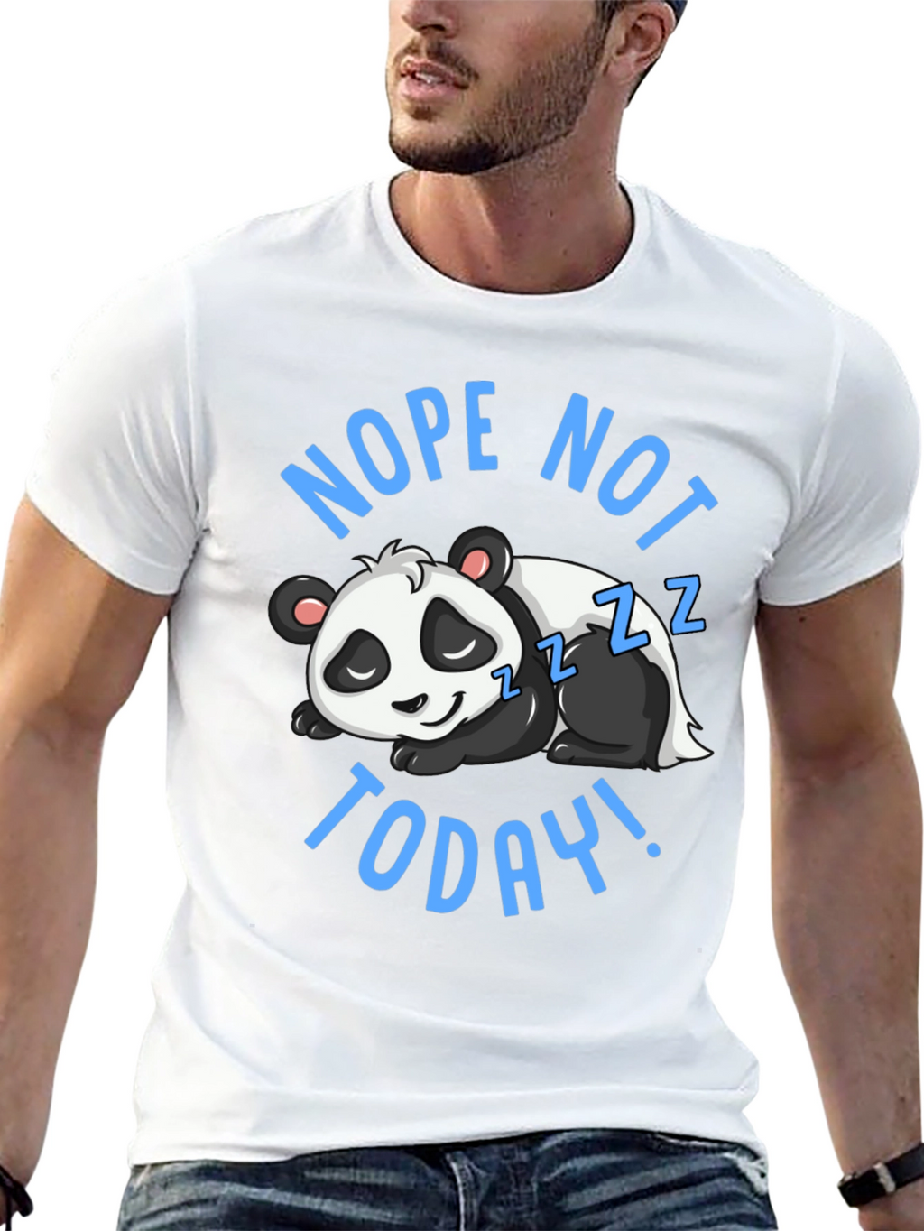Nope Not Today Panda Graphic T-Shirt