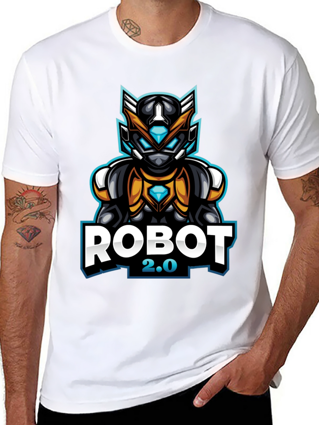 Robot 2.0 Graphic Tee - Cool Sci-Fi Design