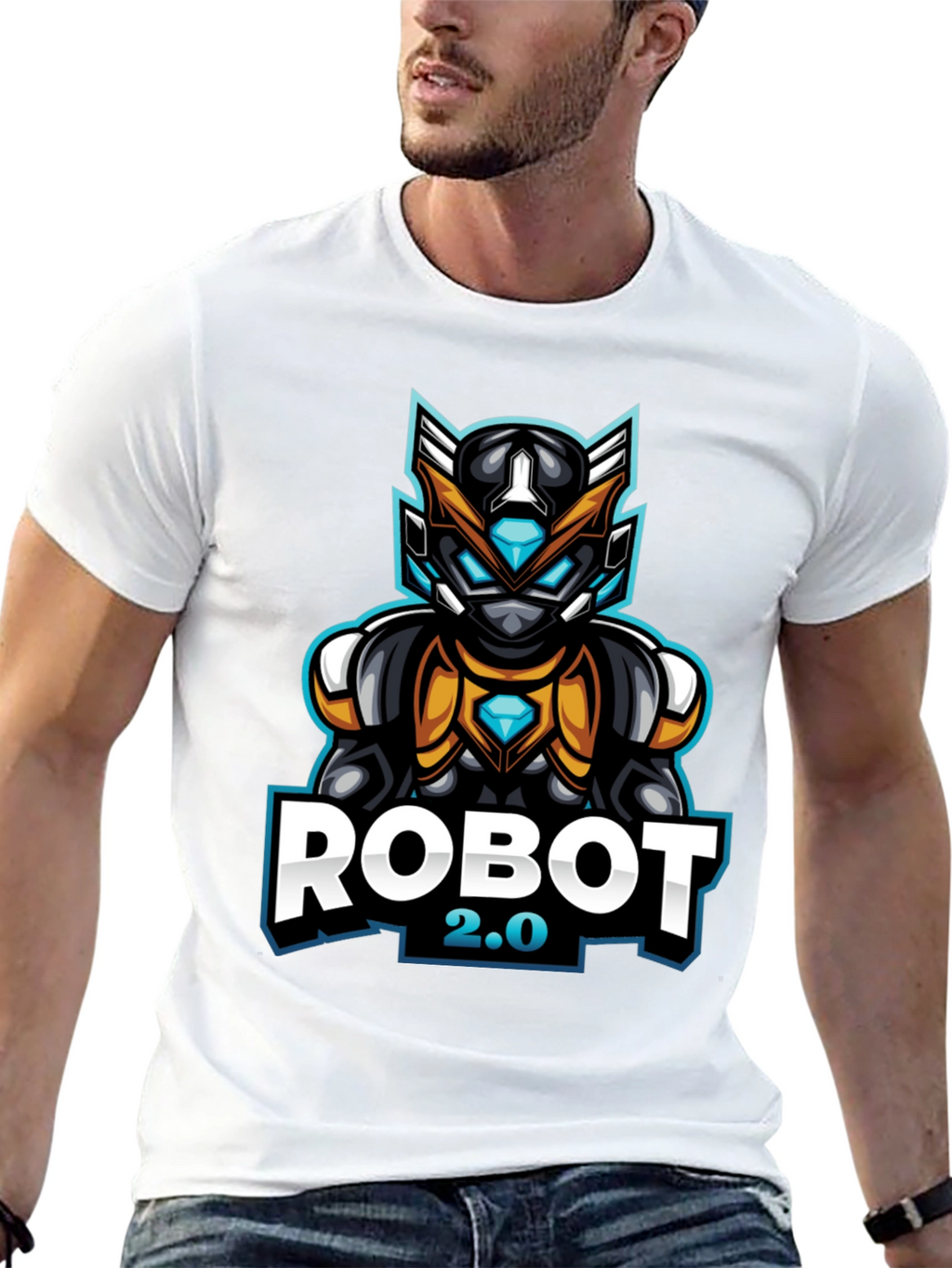Robot 2.0 Graphic Tee - Cool Sci-Fi Design