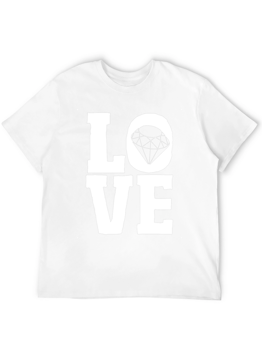 Love Diamond Graphic Tee - Unisex Black T-Shirt