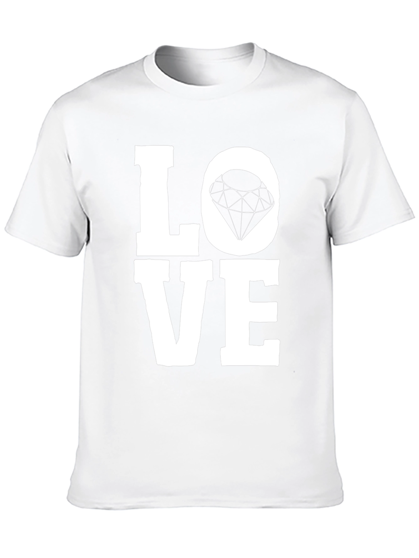 Love Diamond Graphic Tee - Unisex Black T-Shirt