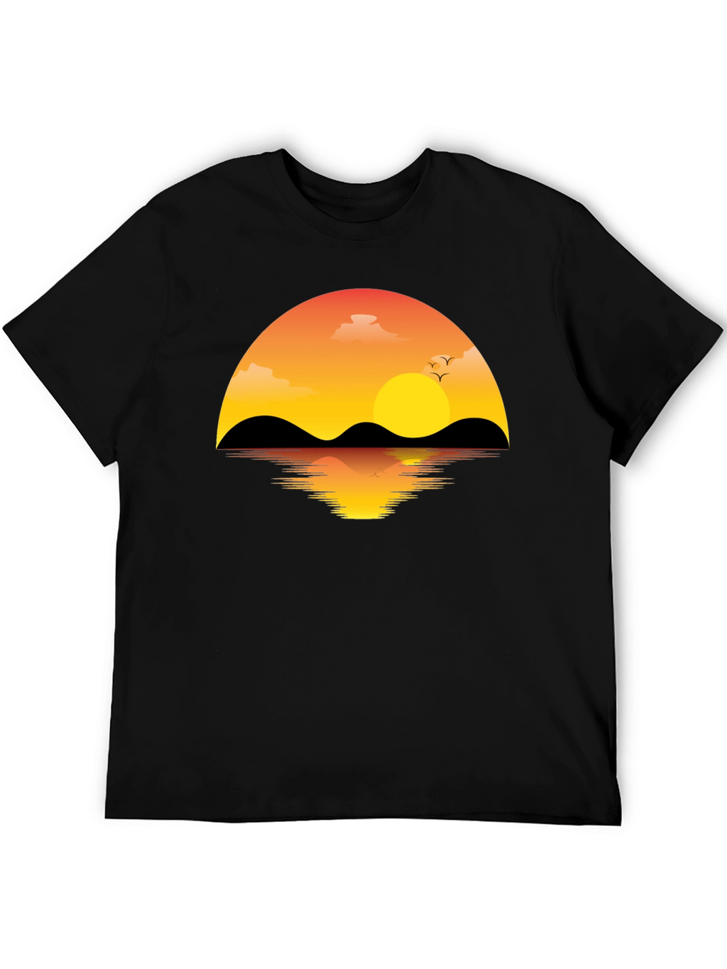 Sunset Graphic T-Shirt - Mens Black Tee