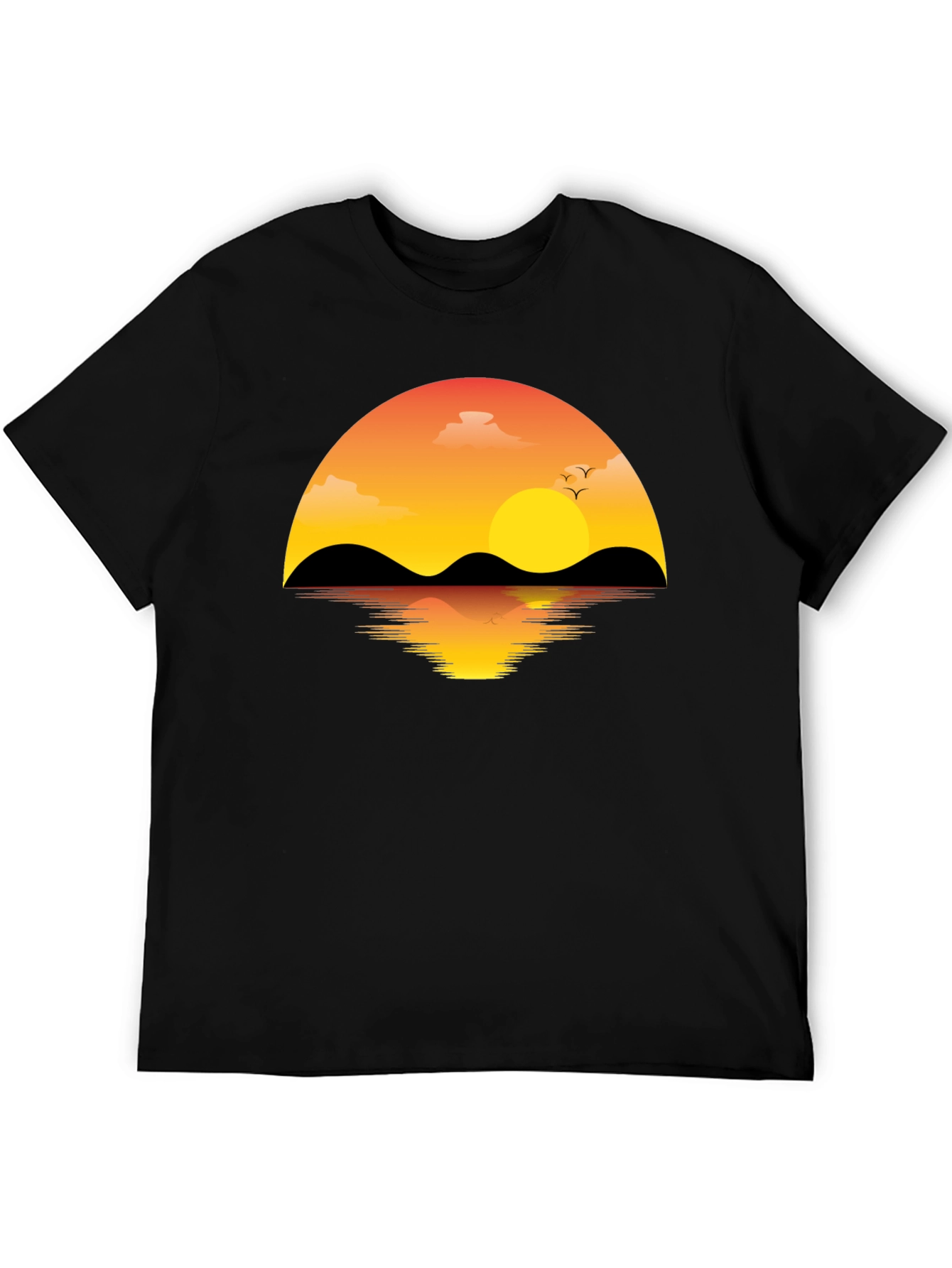 Sunset Graphic T-Shirt - Mens Black Tee