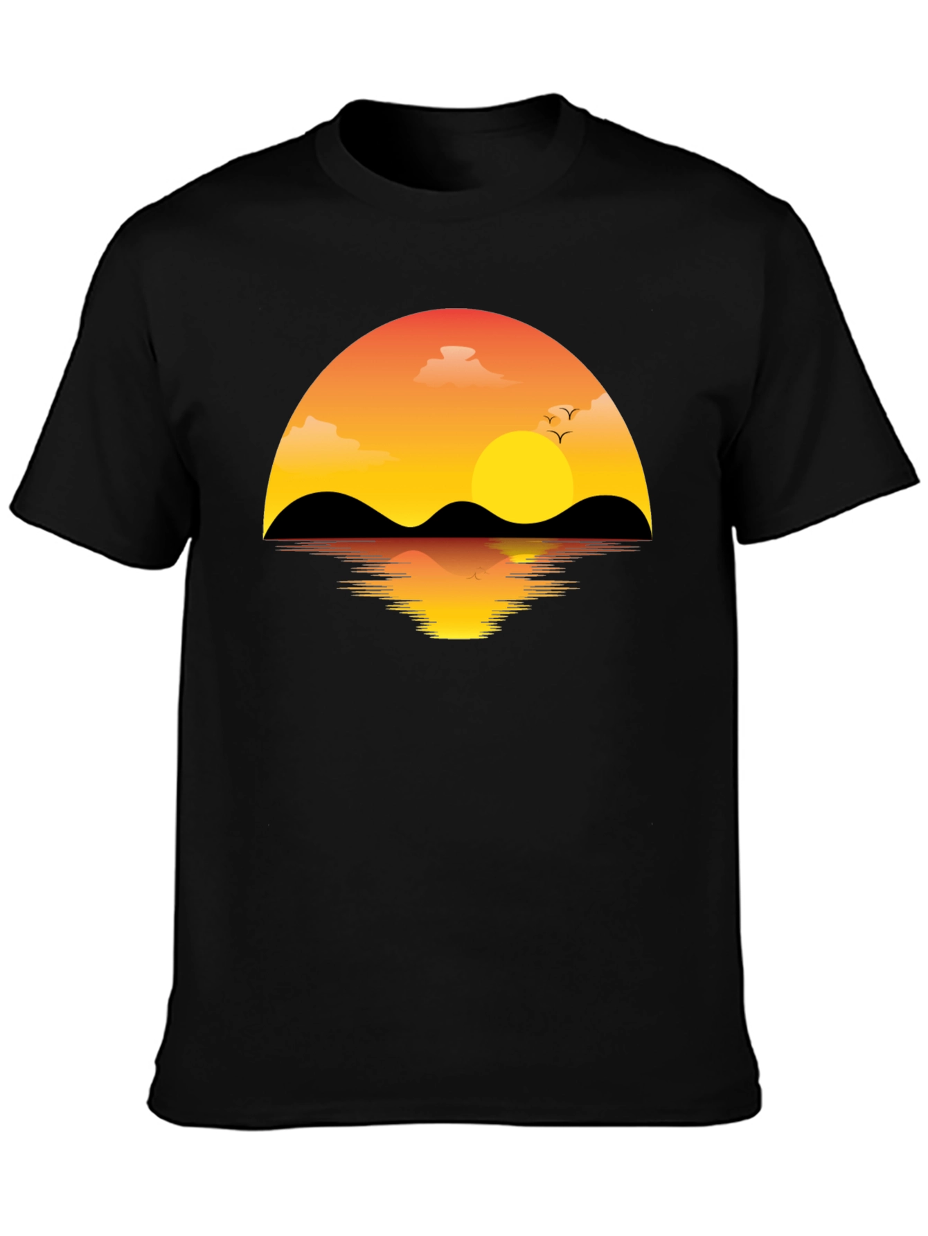 Sunset Graphic T-Shirt - Mens Black Tee