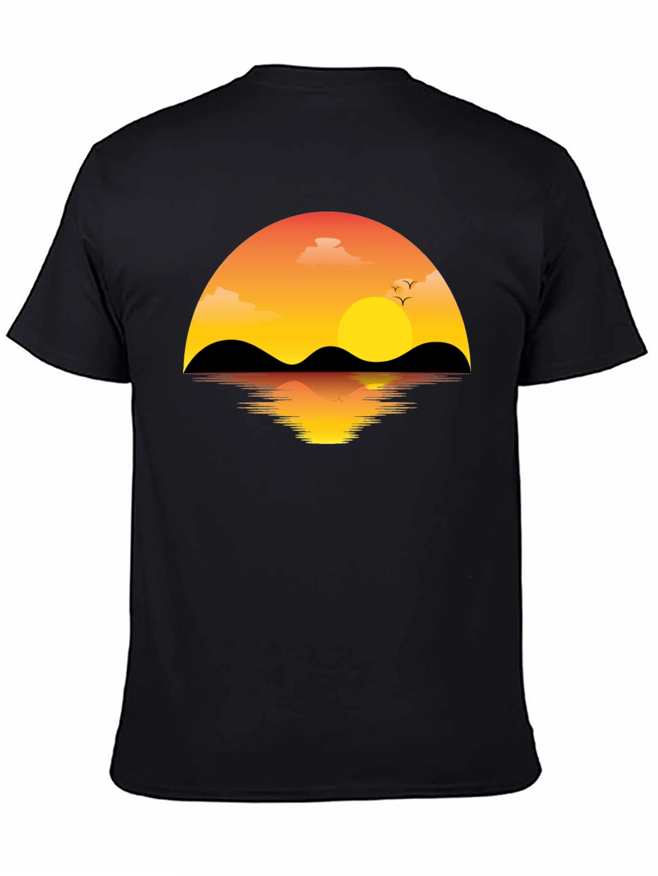 Sunset Graphic T-Shirt - Mens Black Tee
