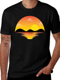 Sunset Graphic T-Shirt - Mens Black Tee