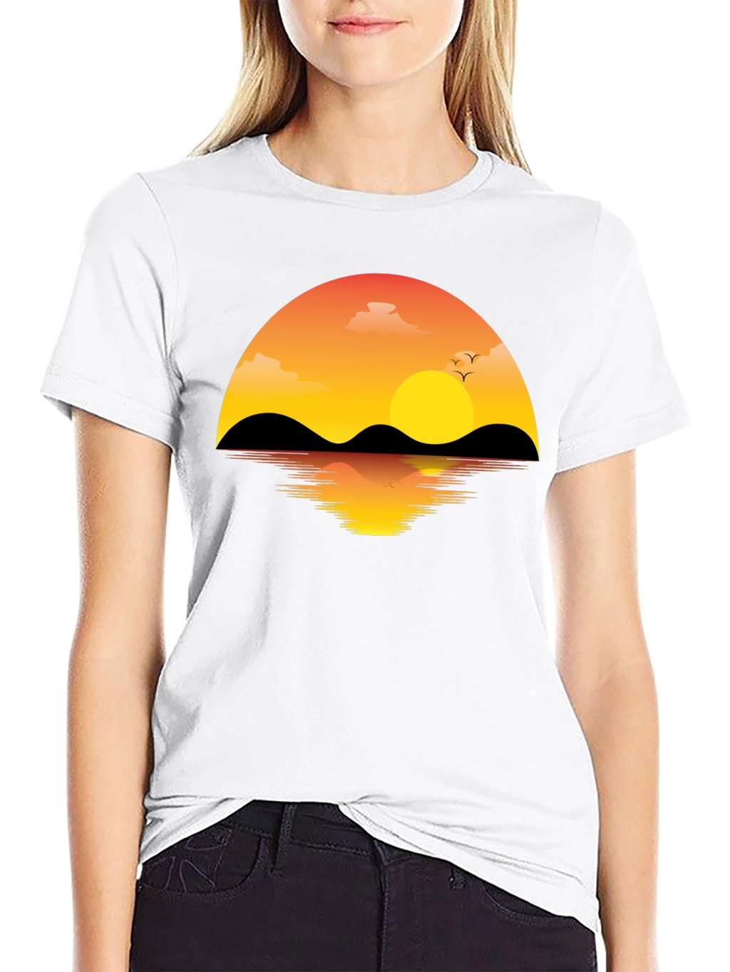 Sunset Graphic T-Shirt - Mens Black Tee
