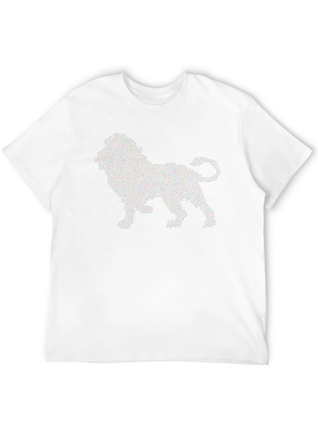 Lion Dot Art Black T-Shirt