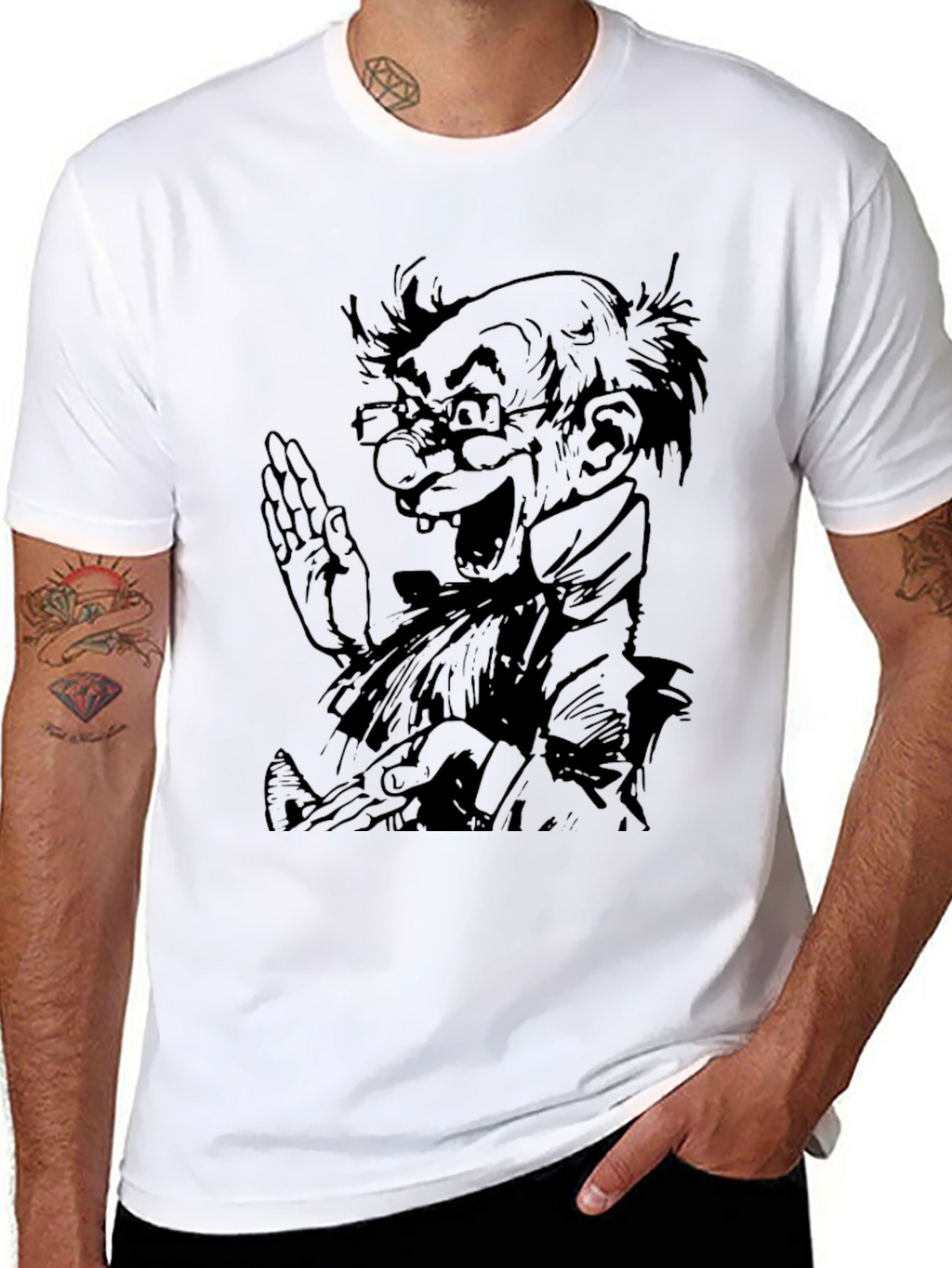 Mad Scientist Graphic Tee - Black Cotton T-Shirt