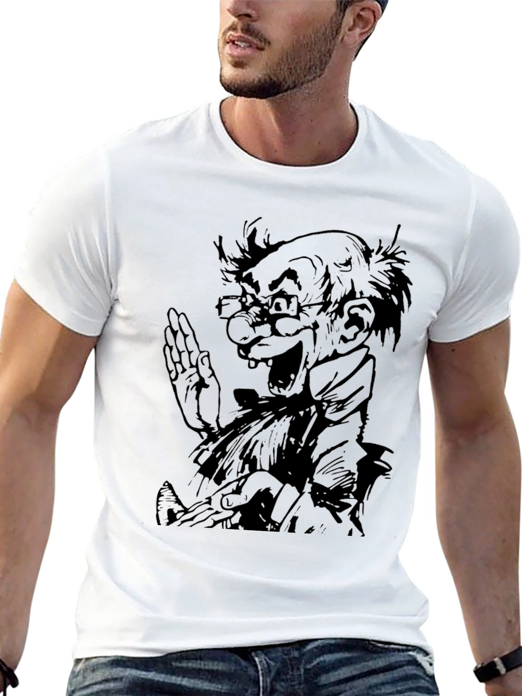 Mad Scientist Graphic Tee - Black Cotton T-Shirt