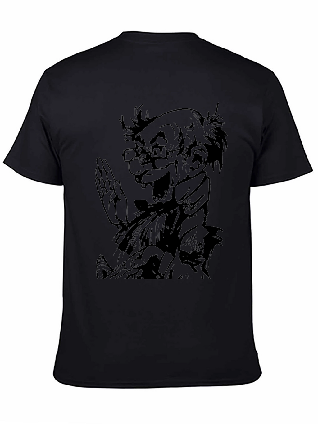 Mad Scientist Graphic Tee - Black Cotton T-Shirt