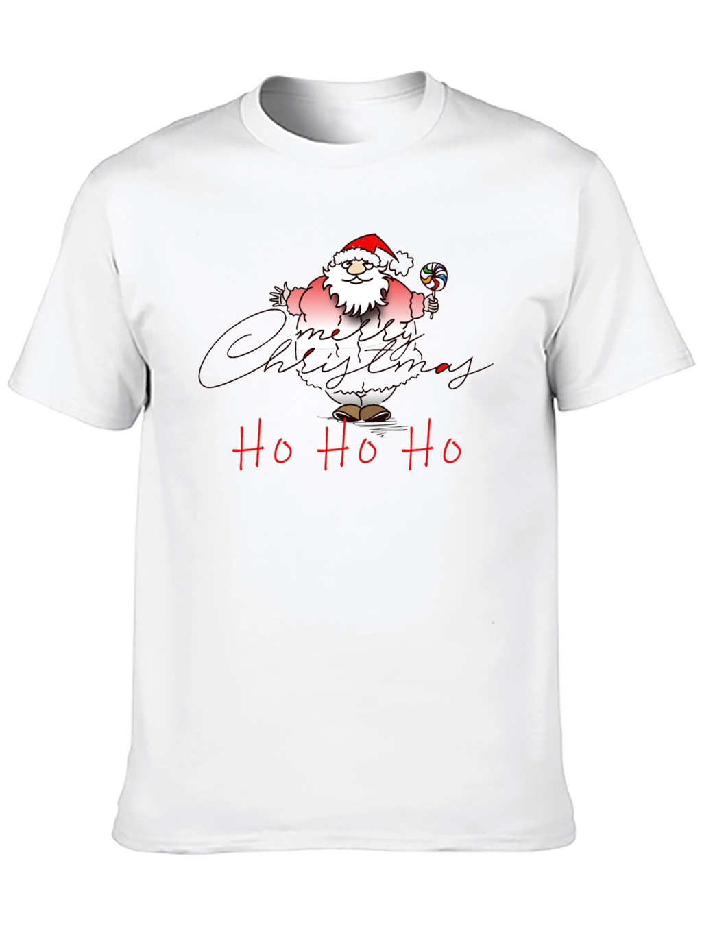 Christmas Santa Ho Ho Ho Black T-Shirt