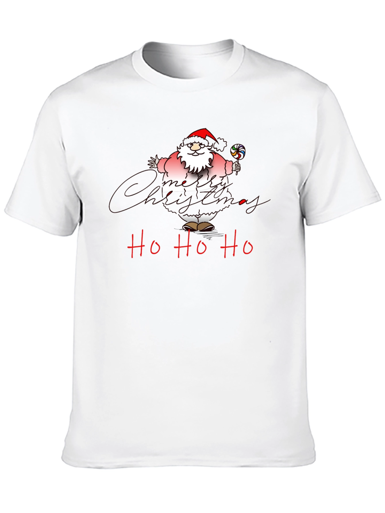 Christmas Santa Ho Ho Ho Black T-Shirt