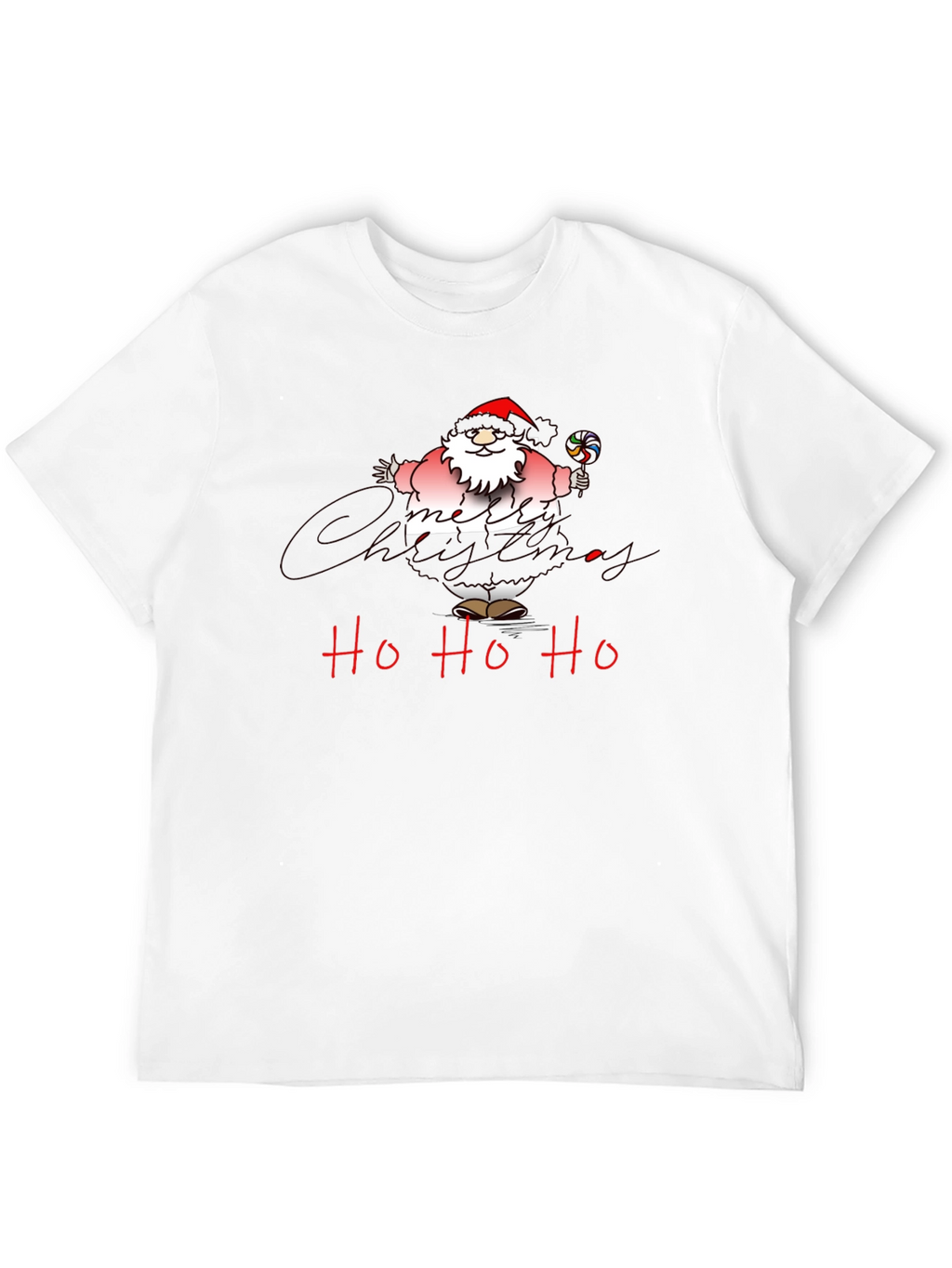 Christmas Santa Ho Ho Ho Black T-Shirt