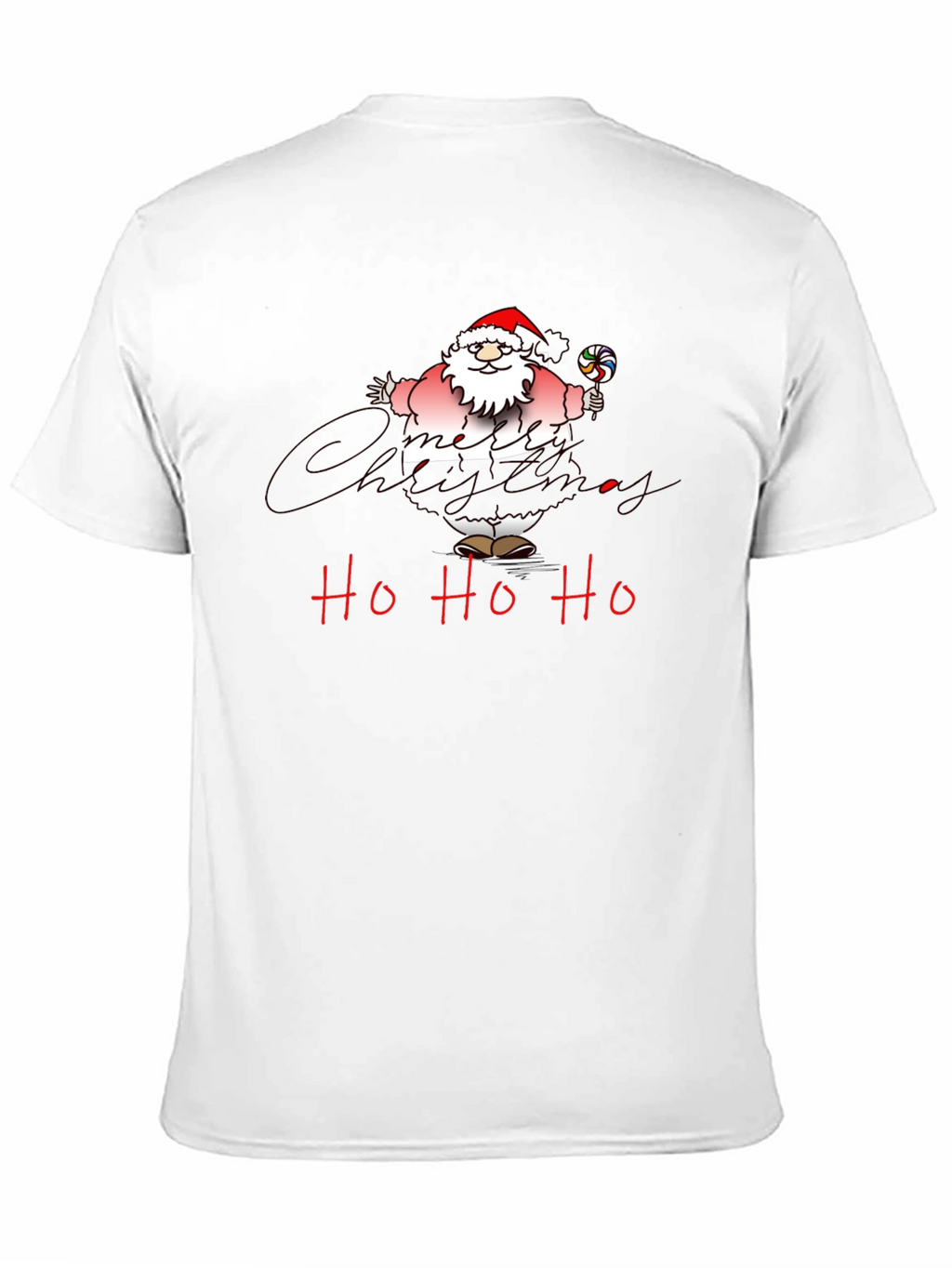 Christmas Santa Ho Ho Ho Black T-Shirt