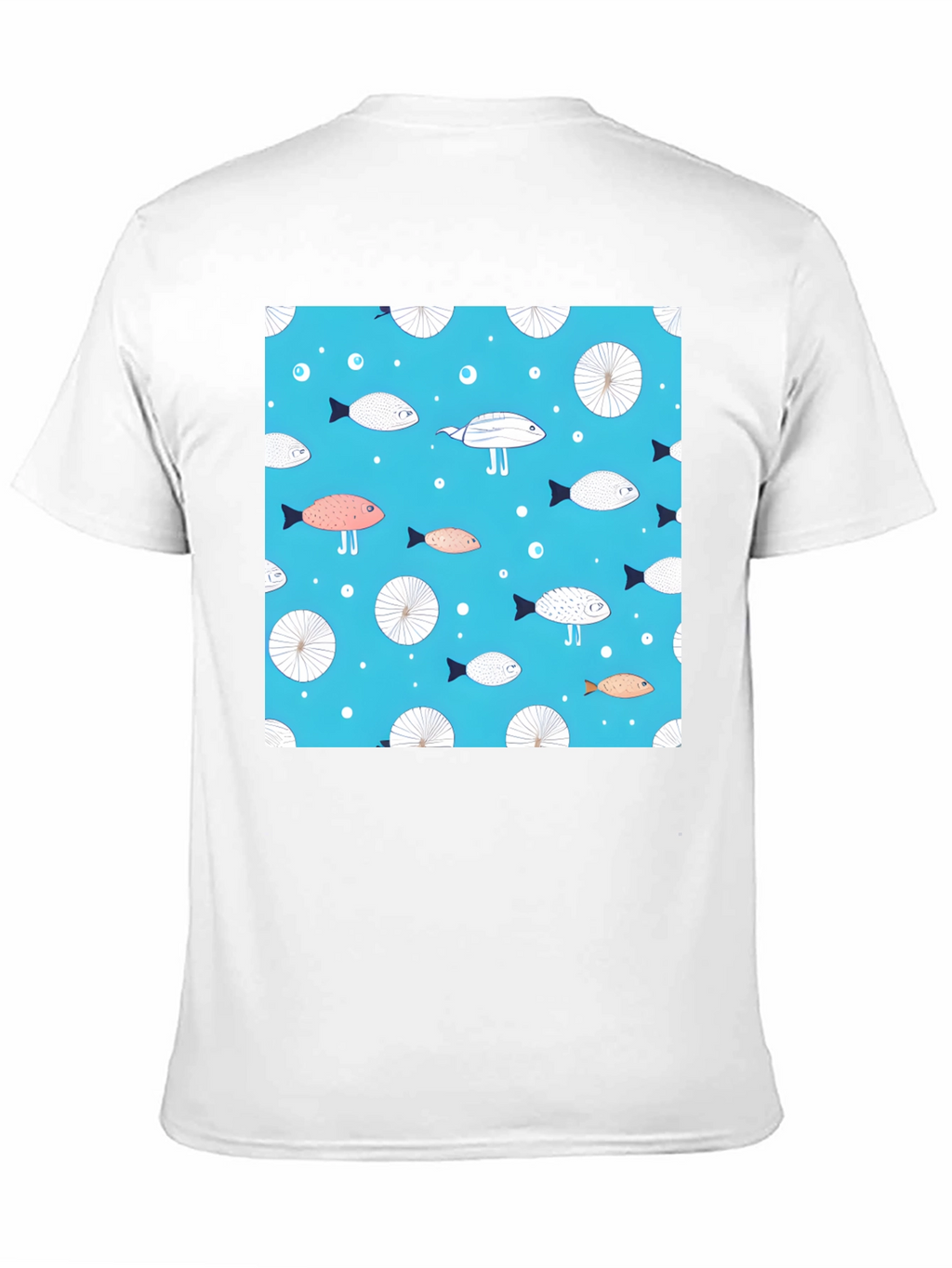 Fun Fish Pattern Tee - Unique Aquatic Design