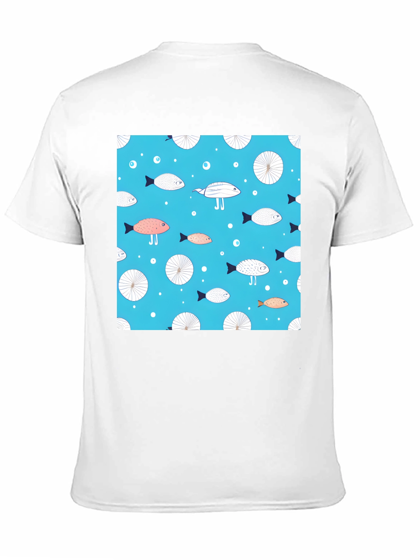 Fun Fish Pattern Tee - Unique Aquatic Design