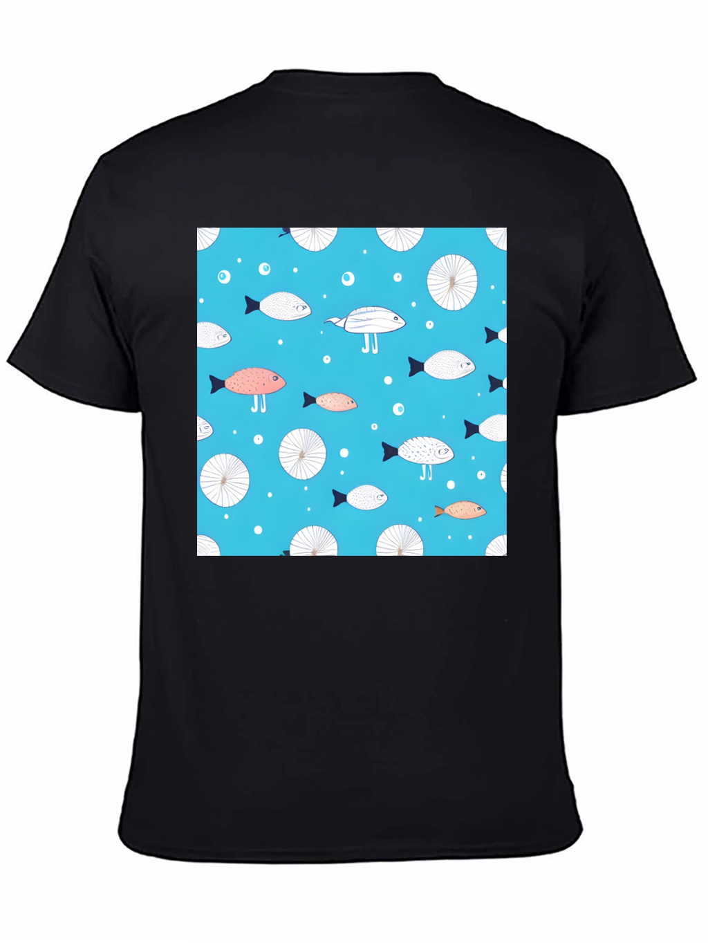 Fun Fish Pattern Tee - Unique Aquatic Design