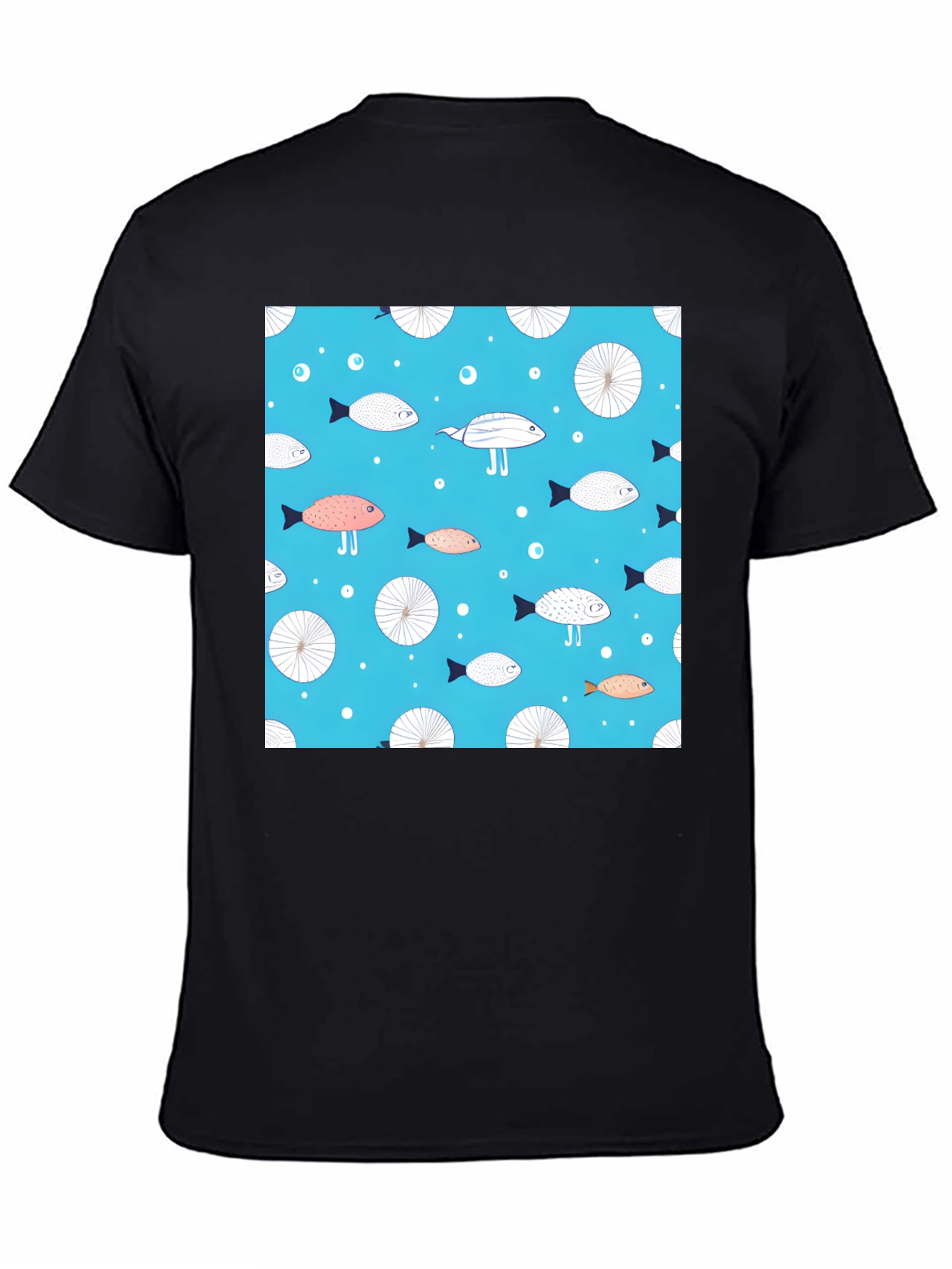 Fun Fish Pattern Tee - Unique Aquatic Design
