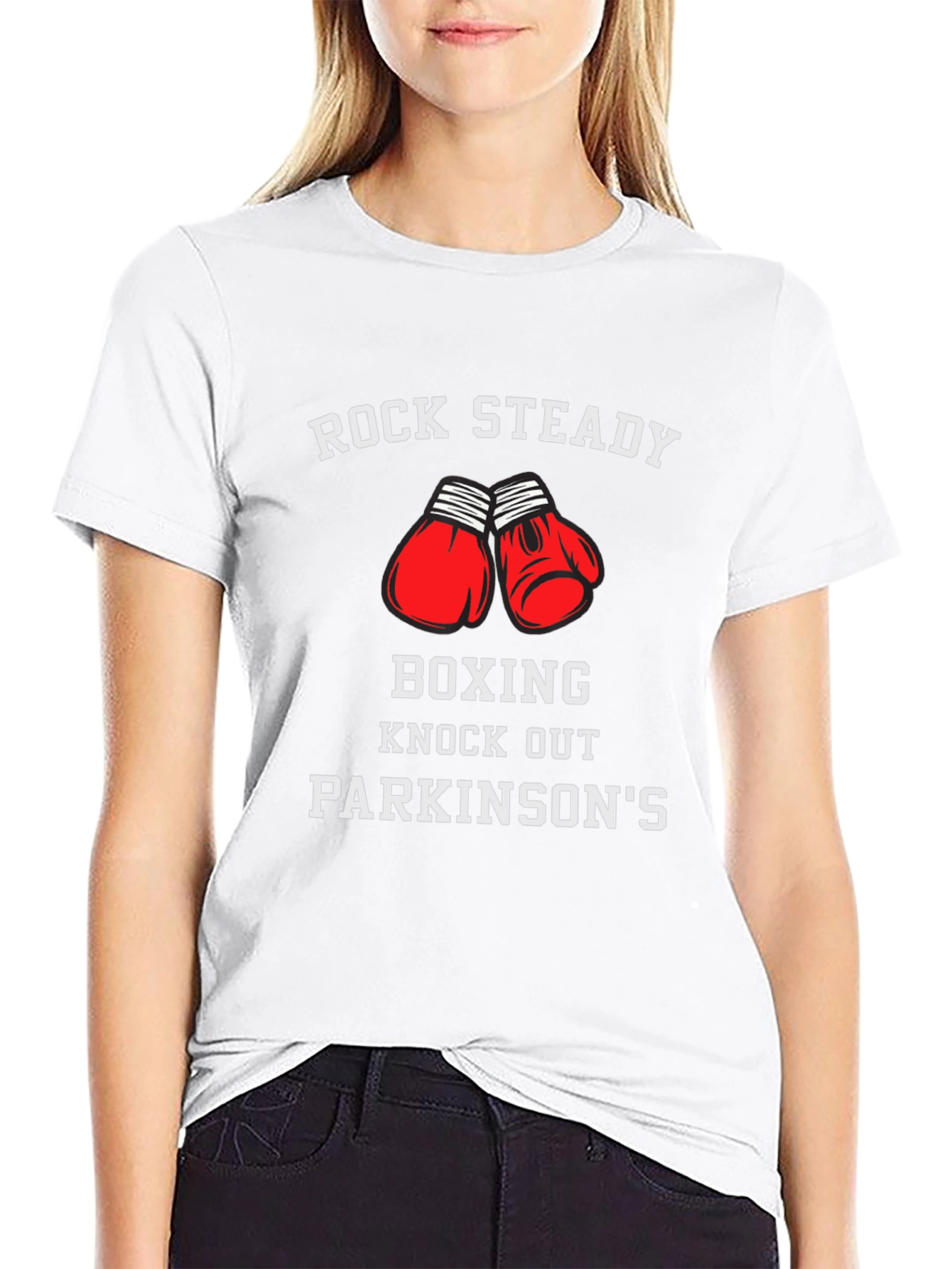 Rock Steady Boxing T-Shirt Parkinsons Knock Out