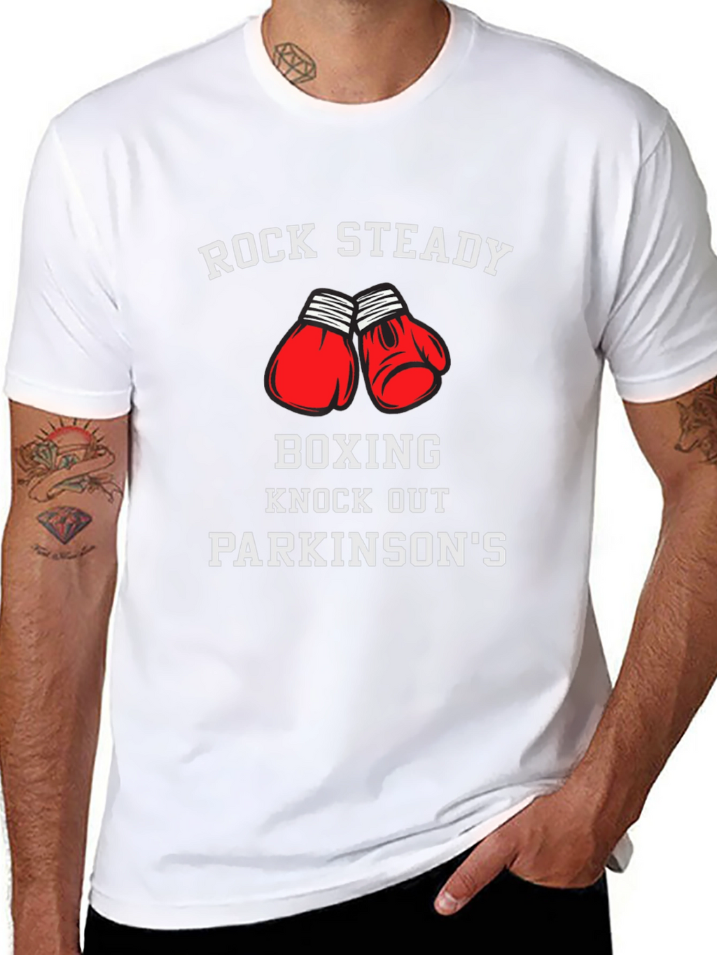 Rock Steady Boxing T-Shirt Parkinsons Knock Out