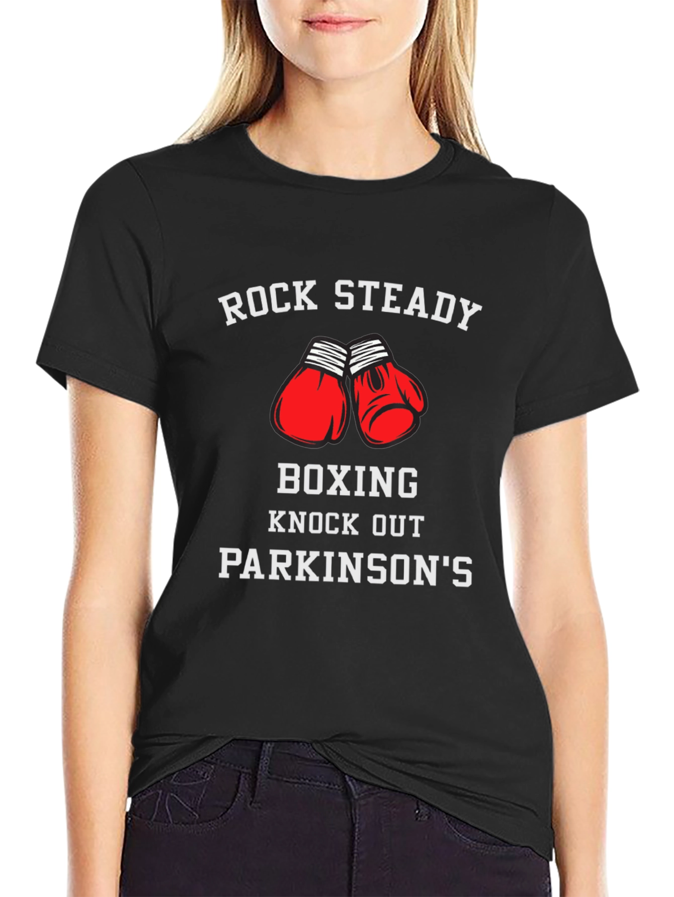 Rock Steady Boxing T-Shirt Parkinsons Knock Out