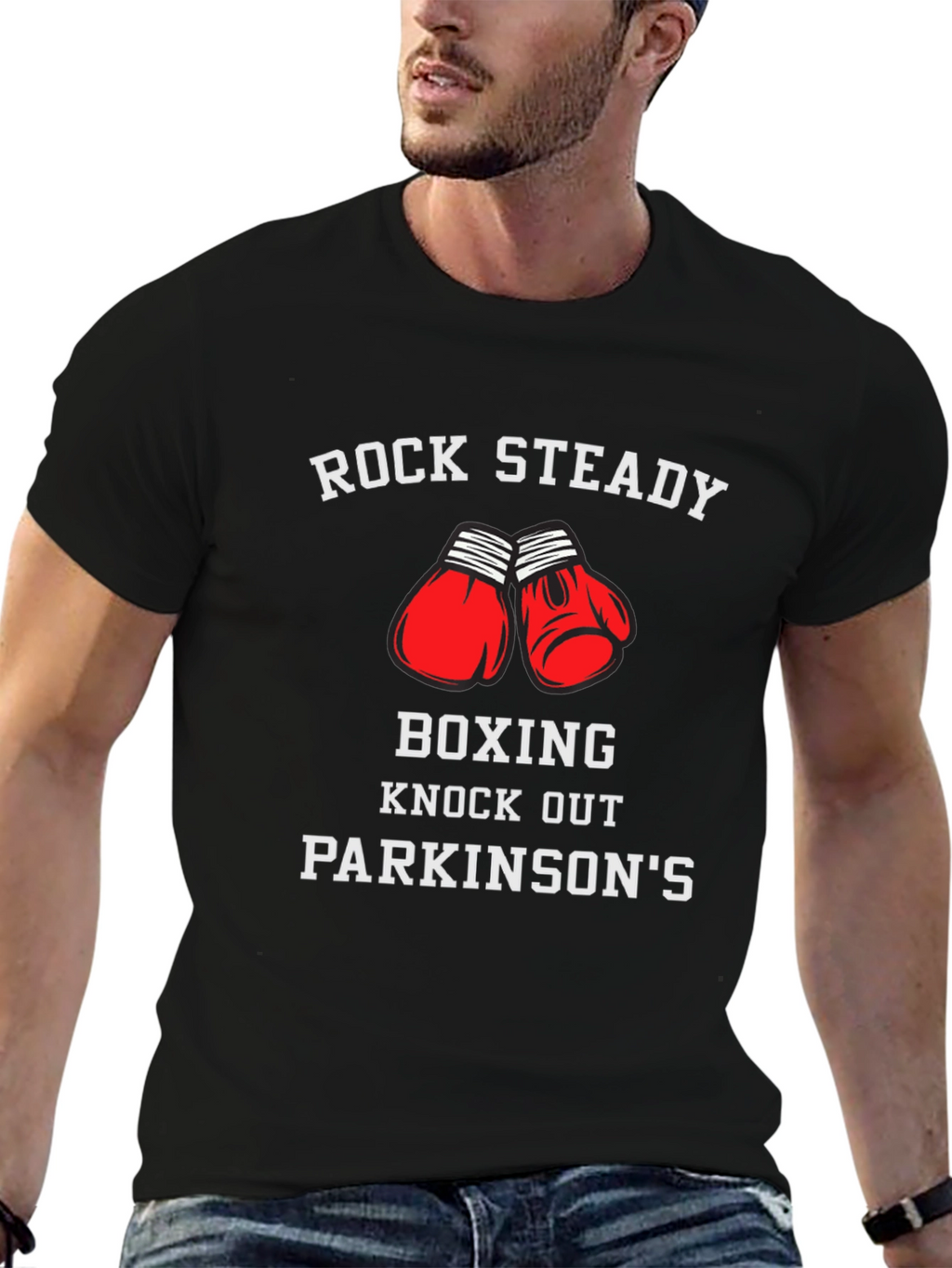Rock Steady Boxing T-Shirt Parkinsons Knock Out