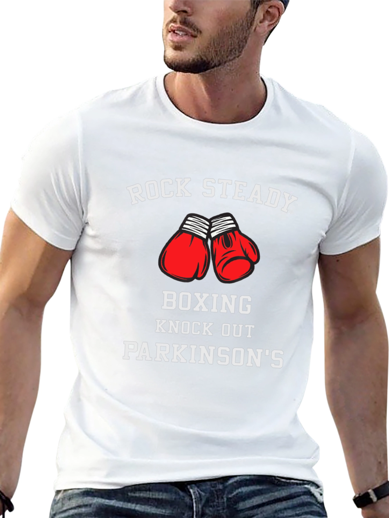 Rock Steady Boxing T-Shirt Parkinsons Knock Out