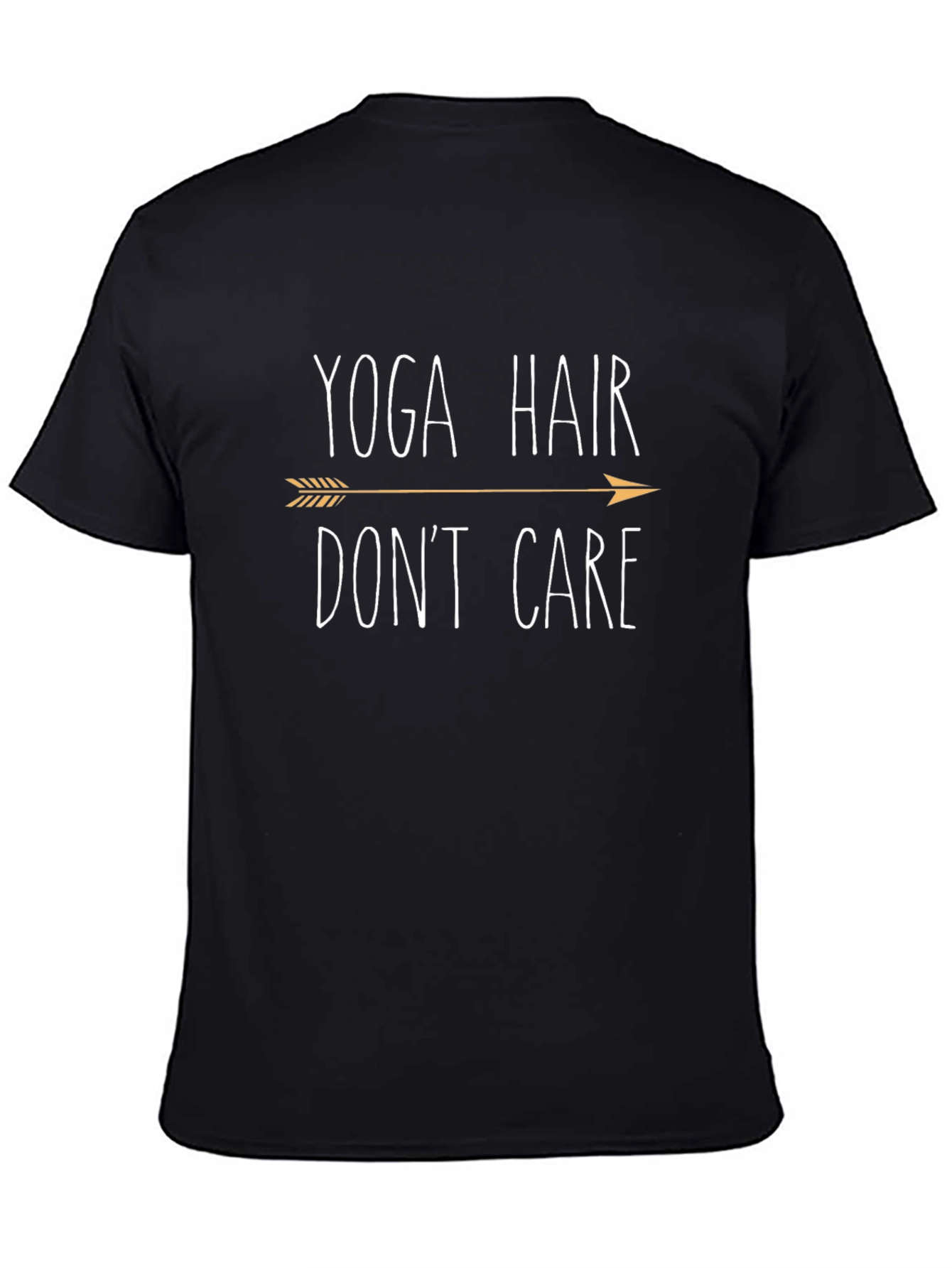 Yoga Hair Dont Care Black T-Shirt