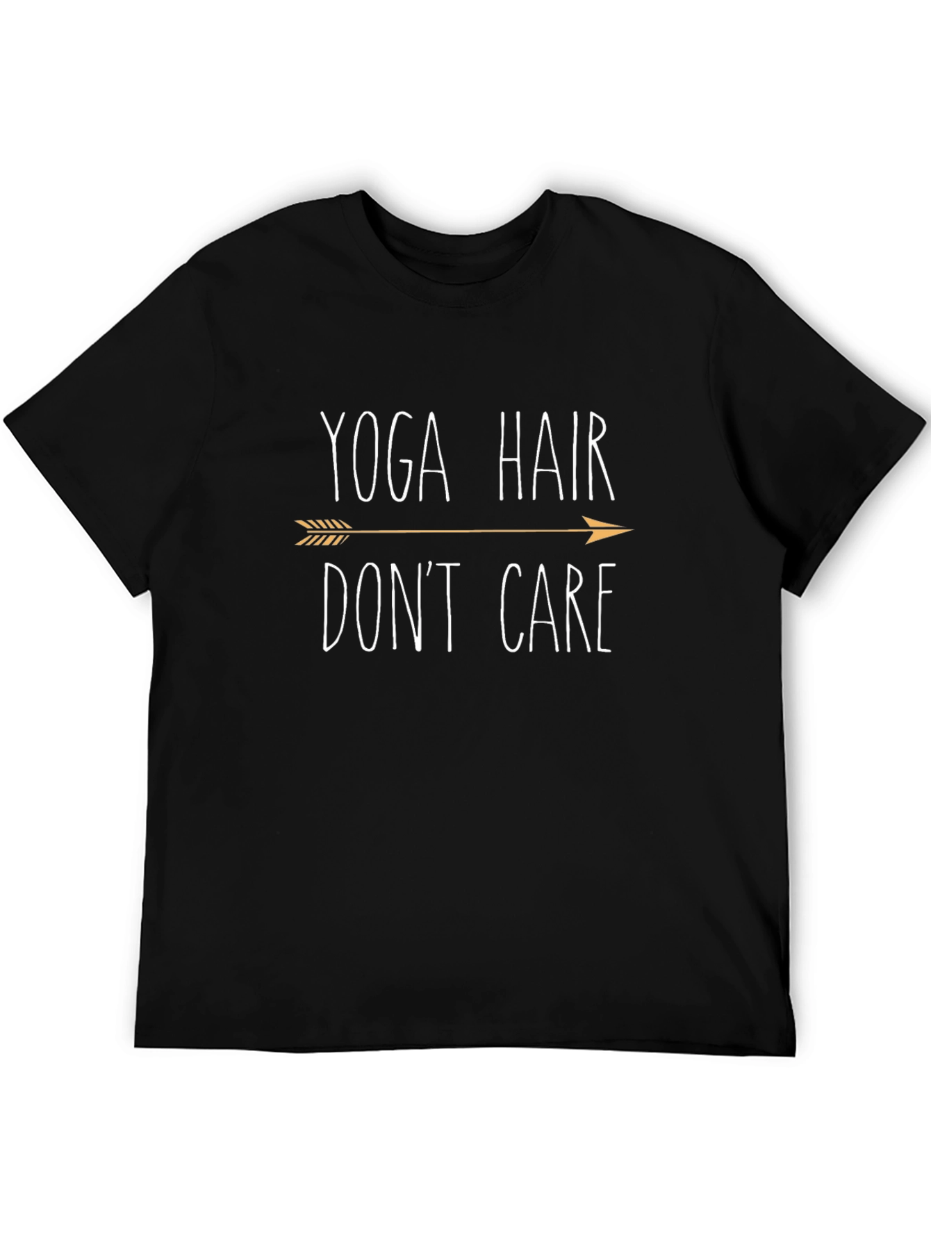 Yoga Hair Dont Care Black T-Shirt