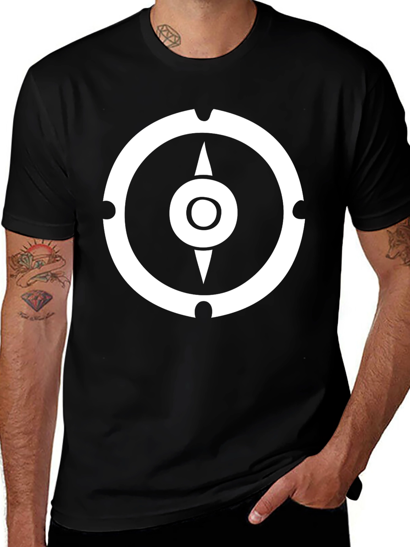 Compass Graphic T-Shirt - Black