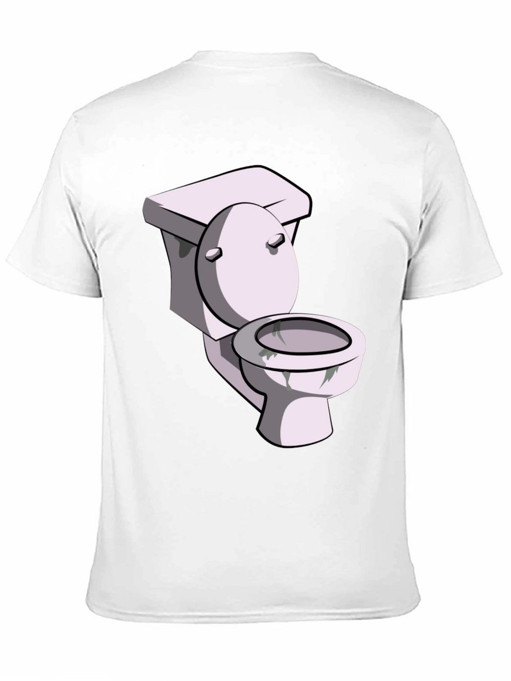 Toilet Humor Graphic Tee - Black Cotton T-Shirt