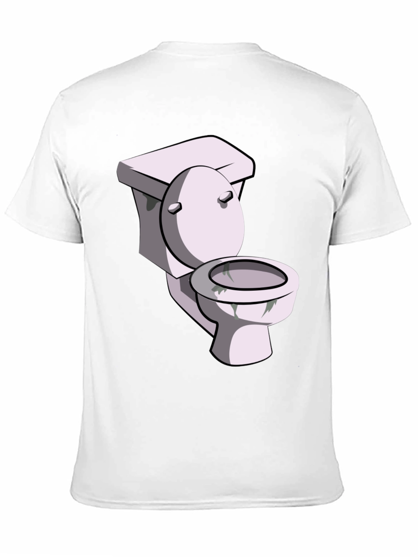 Toilet Humor Graphic Tee - Black Cotton T-Shirt