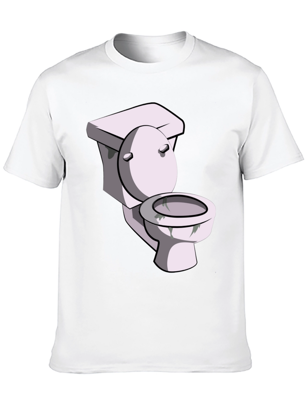 Toilet Humor Graphic Tee - Black Cotton T-Shirt