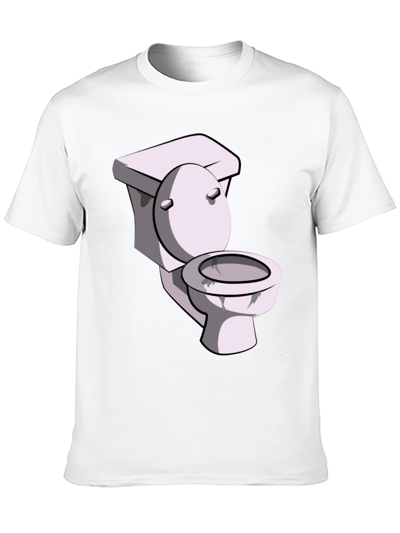 Toilet Humor Graphic Tee - Black Cotton T-Shirt