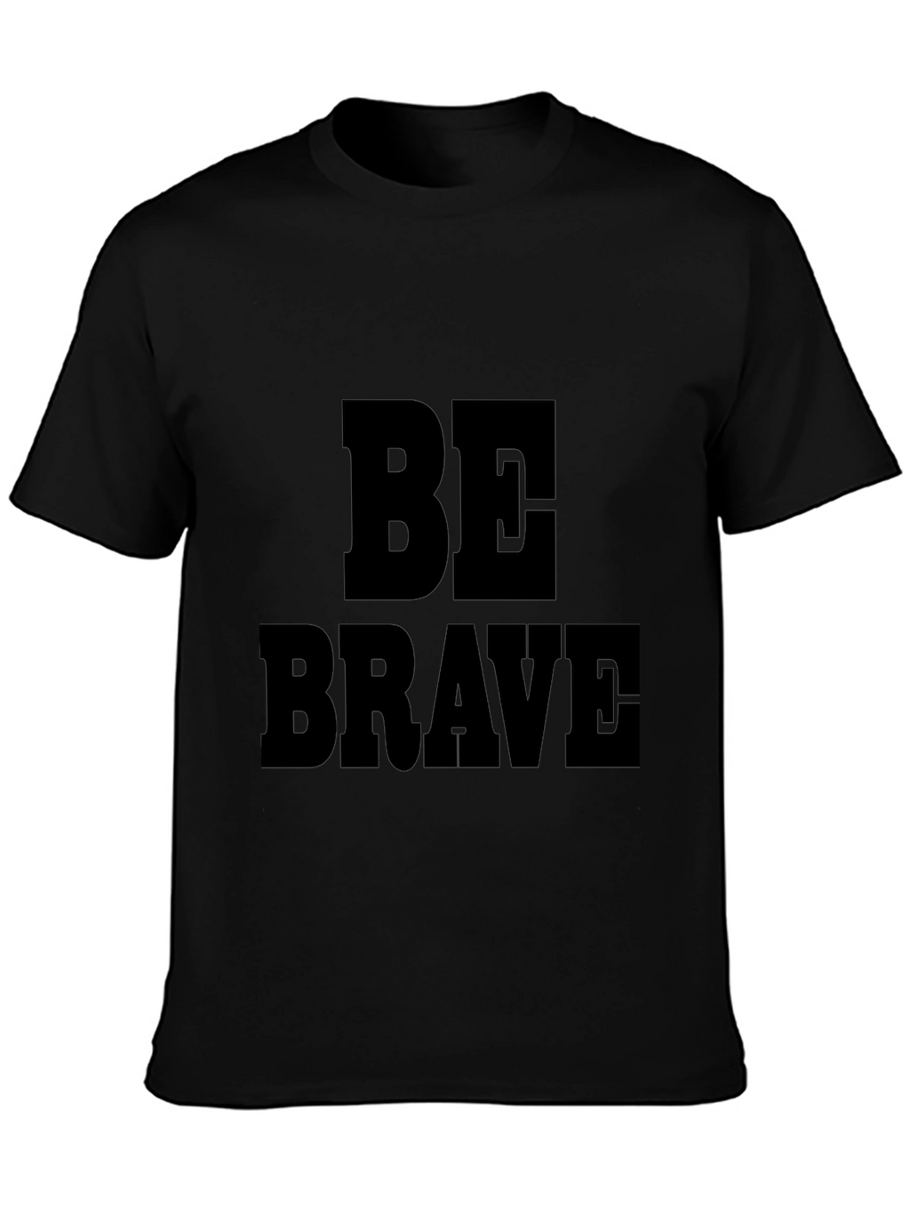 Be Brave Mens Black Graphic T-Shirt